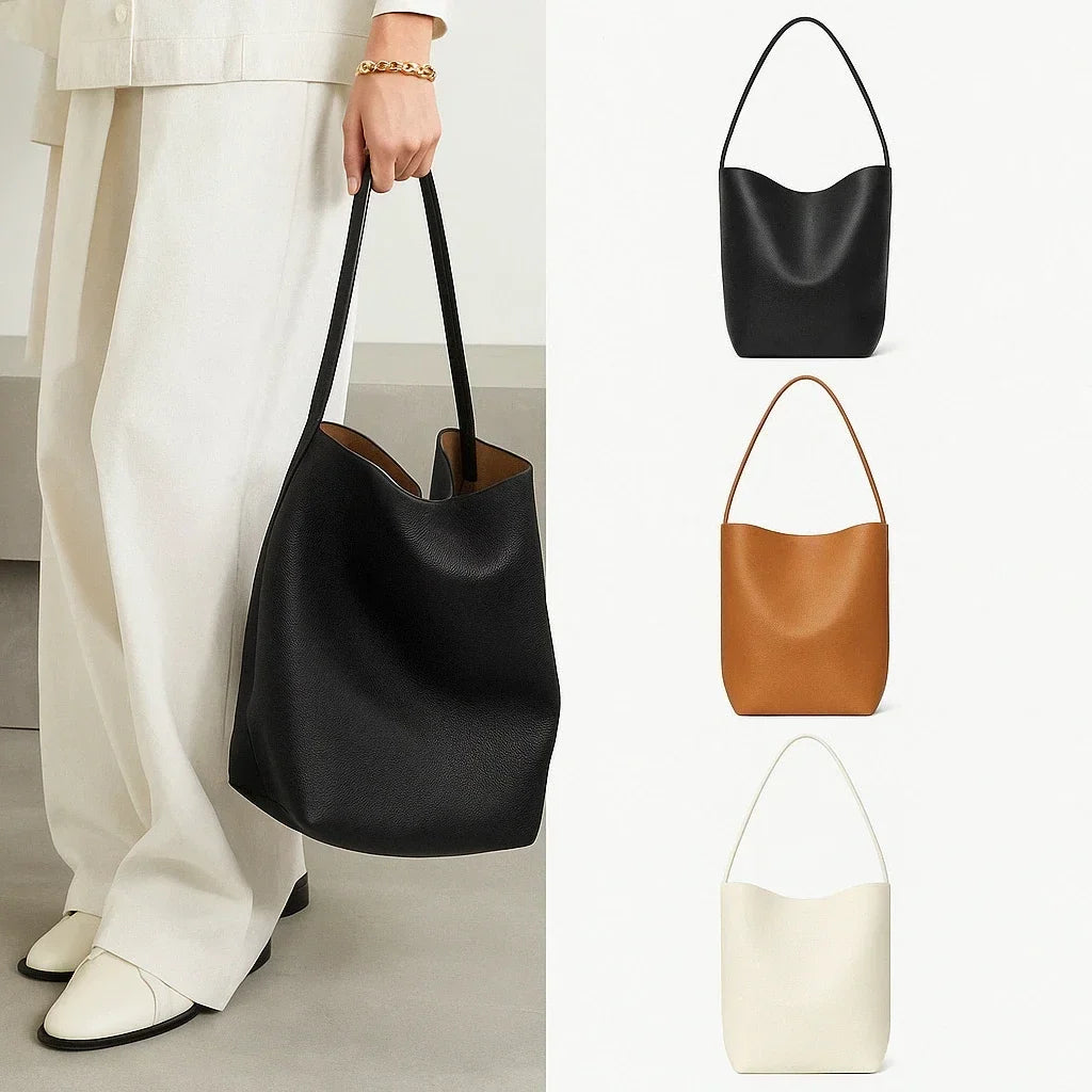 Women’s Simple Tote Bag — Fashion Satchel Sling Shoulder Bag, Large-Capacity Bucket Handbag for Shopping & Outdoor Use