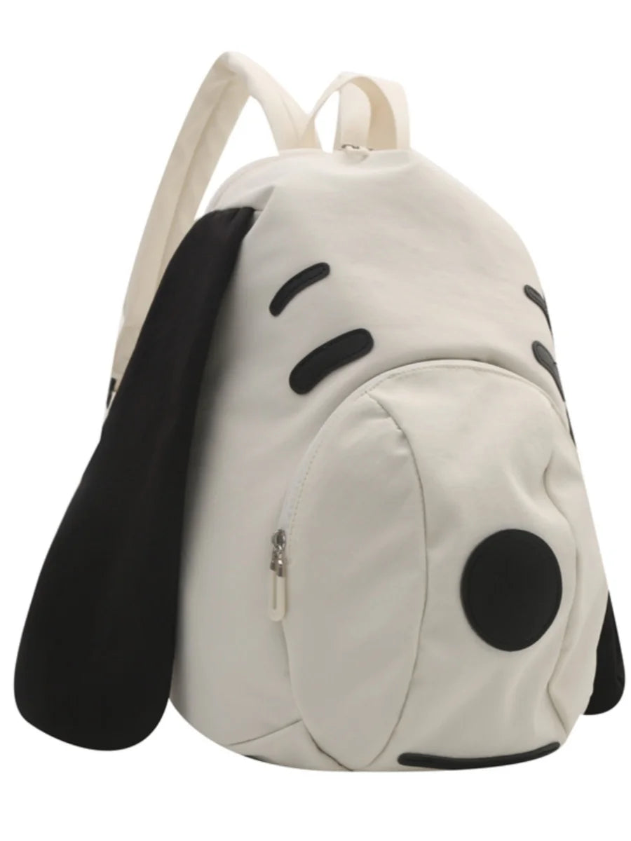 Cute Dog Canvas Backpack 2025 — Korean-Style Portable Student Travel Bookbag