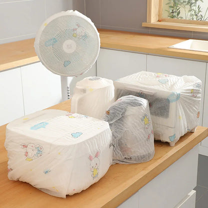 10PCS Non-Woven Appliance Covers – Cartoon Dust Protectors for Air Conditioner, Fan, Rice Cooker & Microwave Oven