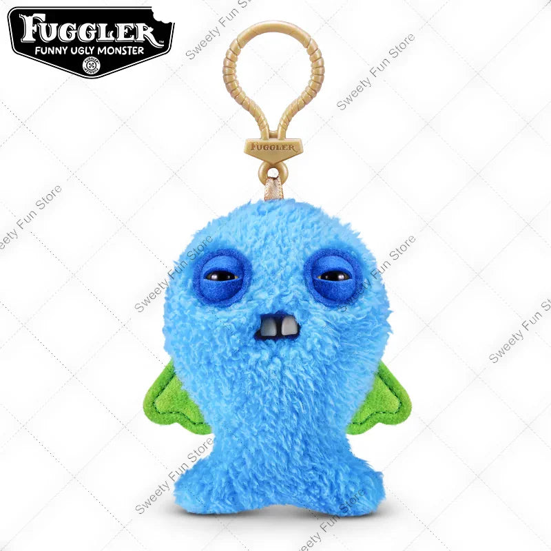 Original Fuggler Tooth Monster Keychain – Cute Wide-Eyed Plush Toy, Funny Ugly Monster Doll Pendant Gift
