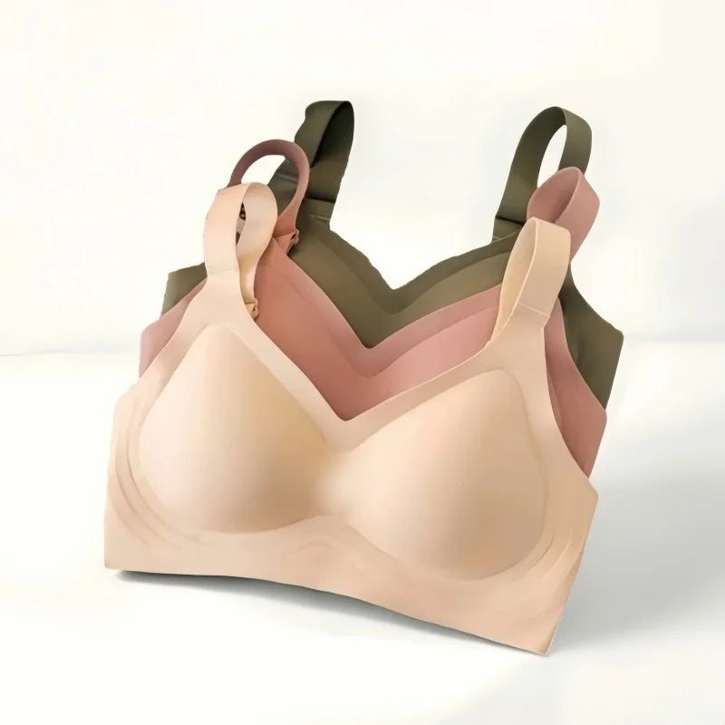 Women’s Plus Size Seamless Push-Up Bra – Adjustable Wireless Wide Strap Comfortable Sexy Lingerie (M–3XL)