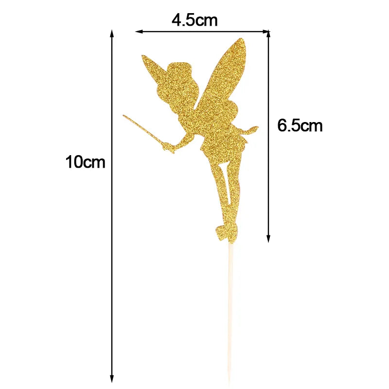 Sparkling Glitter Fairy Cupcake Toppers - Ideal for Kids' Birthdays, Baby Showers, and Wedding Cake Decorations (10/20Pcs)