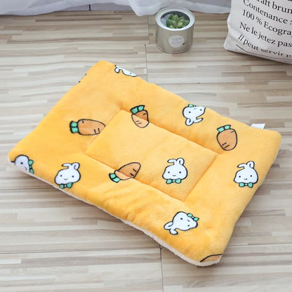 Thick Cat Sleeping Mat - Soft Flannel Pet Cushion Blanket for Cats & Small Dogs Winter Warm Comfort