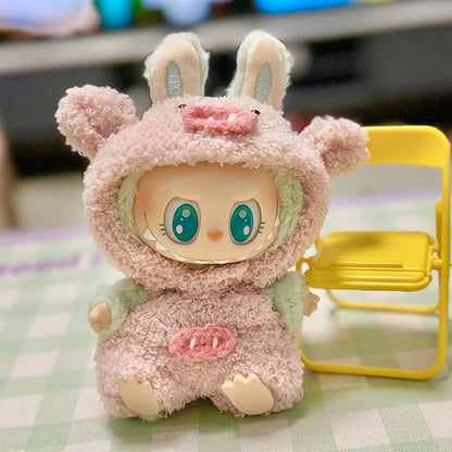 13 Styles Cute Mini Plush Doll Clothes - Outfit Accessories for Kpop Exo Labubu II Idol Dolls, Jumpsuits & Party Clothing