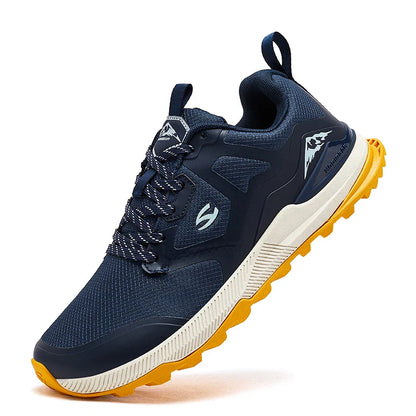 HOBIBEAR Unisex Hiking Sneakers – Lace-Up Outdoor Walking Shoes with Artificial Leather
