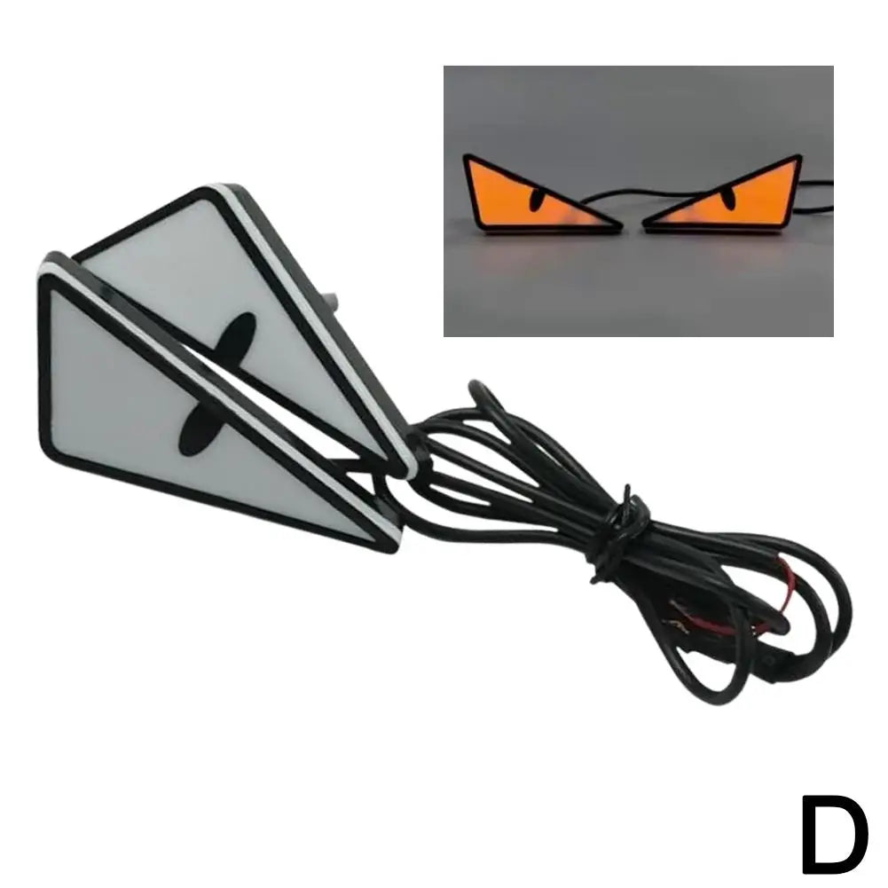 Universal Motorcycle LED Devil's Eyes Lights - Demon Eyes Mini Projector Headlight Lens Lamp for Car and Motorcycle Decoration