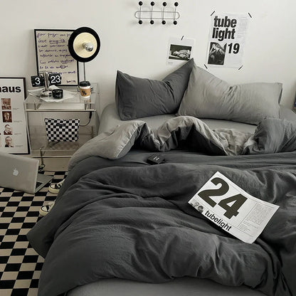 Bedding Comforter Set – Duvet Cover & Bed Sheets with Pillowcases for Queen/King Bed, Edredones de Cama
