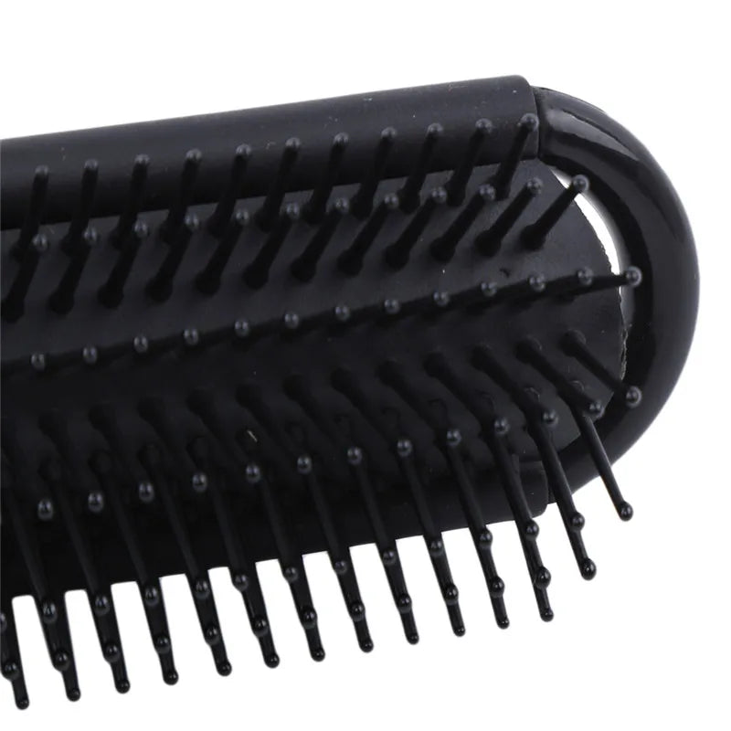 Portable Folding Comb with Makeup Mirror – Compact, Foldable Massaging Comb for Girls & Travel Bags