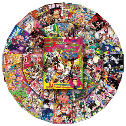 Anime Sticker Pack - One Piece Jujutsu Kaisen Dragon Ball Cartoon Decals for Kids DIY Car Wall Laptop Decoration