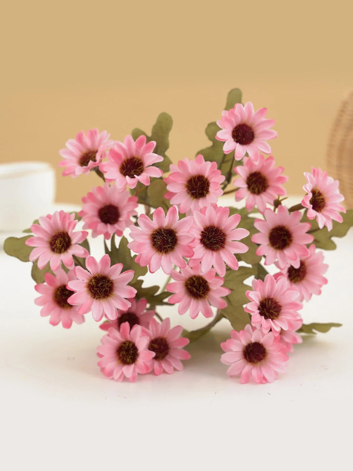21-Head Artificial Daisy Bouquet - Silk Autumn Flowers for Home, Wedding & Party Decor