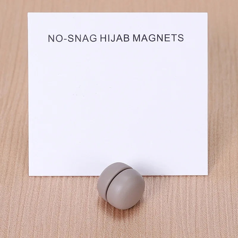 WLP Magnetic Hijab Clips - Solid Color Round Strong Magnet Pins for Silk Scarves Shawls Turban Accessories