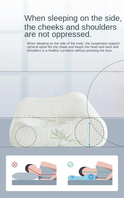 Long Memory Foam Maternity Pillow | Orthopedic Slow Rebound Bedding Pillow for Neck Support & Sleep Comfort