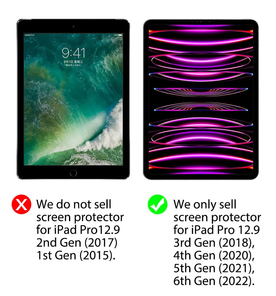 Auto Alignment Tempered Glass Screen Protector for iPad Pro & Mini – For iPad 11", 12.9", 10.9", Air 1-5, Mini 4-6