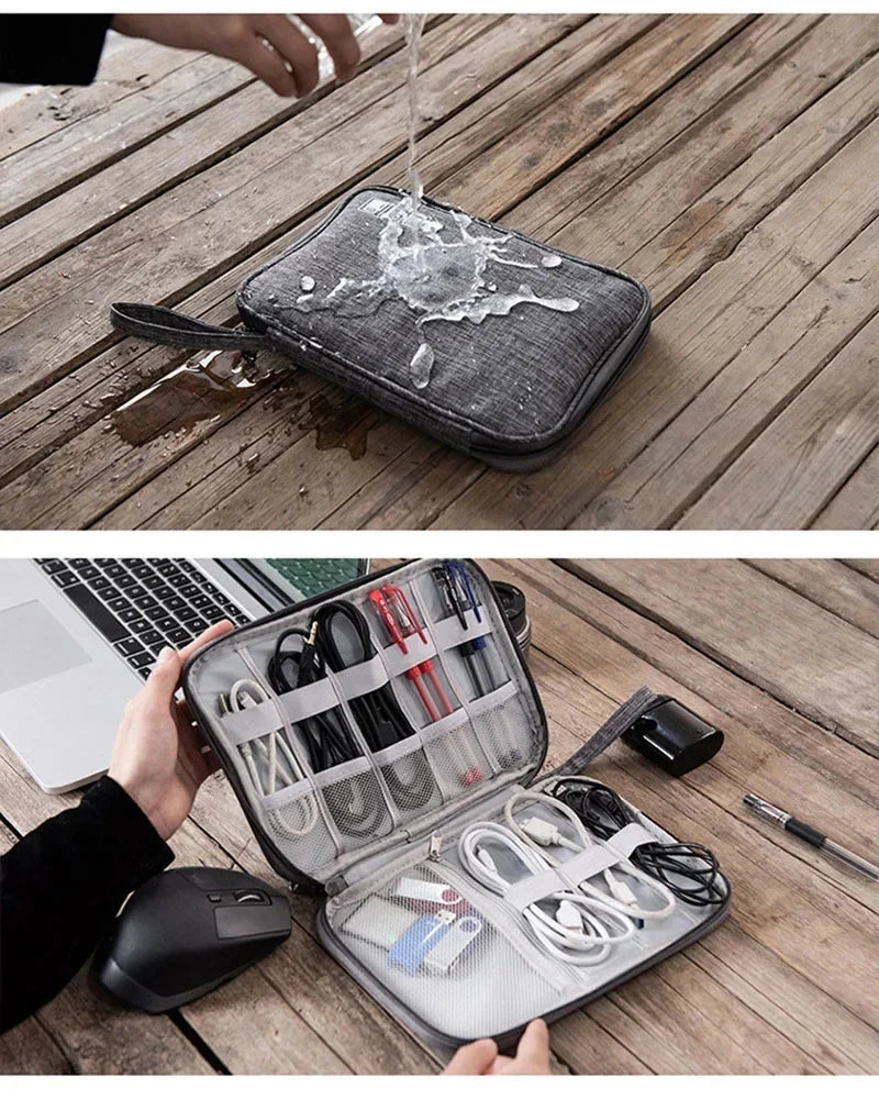 Waterproof Travel Cable Organizer Bag – Portable Digital Storage Pouch for Electronic Accessories