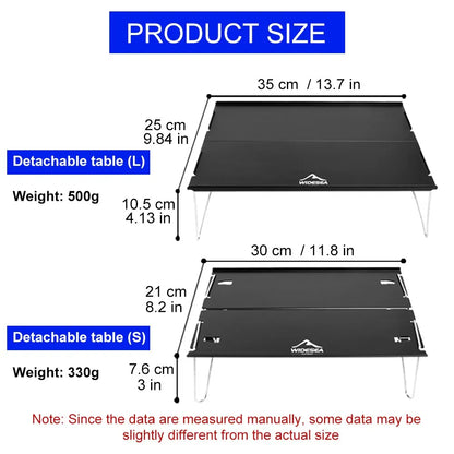 Widesea Camping Foldable Table – Ultra-Light Portable Outdoor Desk for Climbing, Fishing, Picnic & Tourism Supplies