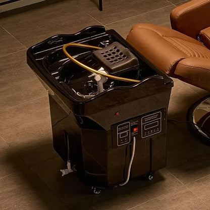 Portable Black Head Spa Shampoo Chair with Water Tank – Mobile Salon Basin