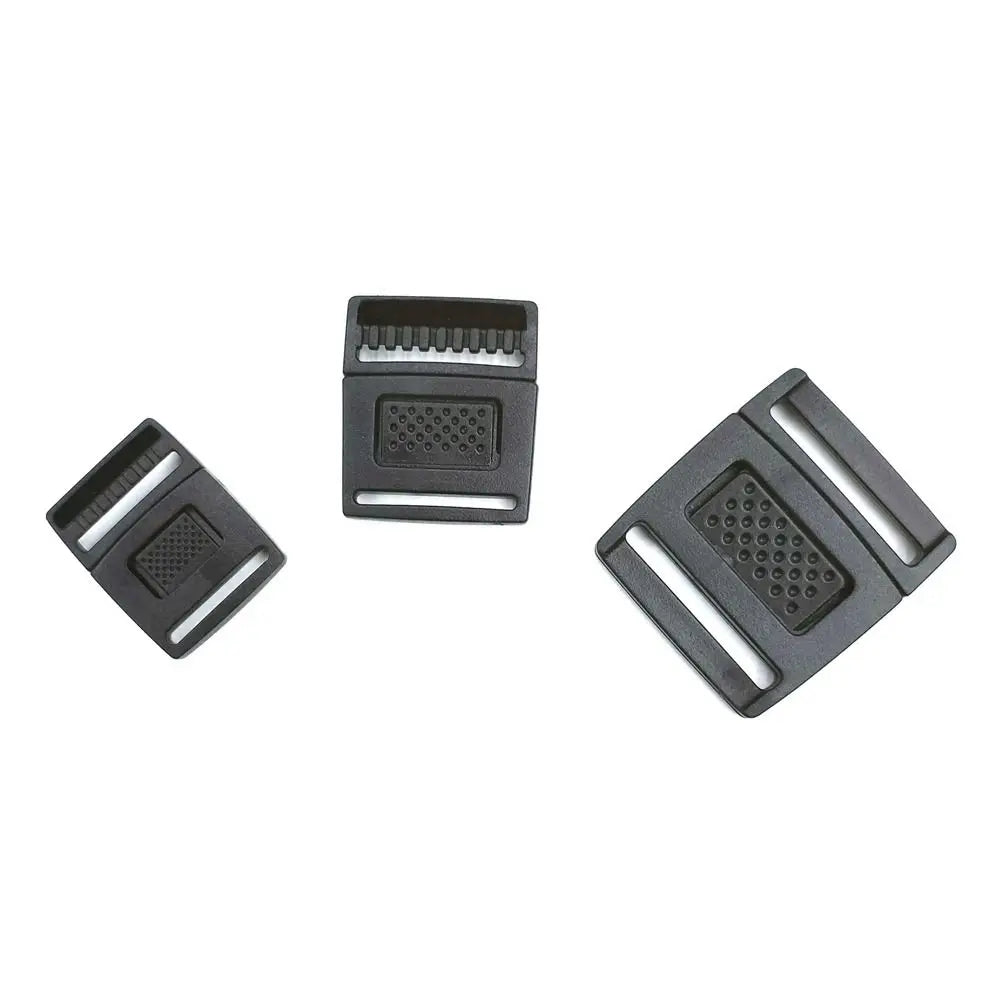 10pcs Curved Plastic Buckle Locks – Black & White Travel Bag Fasteners for Paracord Bracelets & Outdoor Gear Accessories
