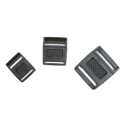 10pcs Curved Plastic Buckle Locks – Black & White Travel Bag Fasteners for Paracord Bracelets & Outdoor Gear Accessories