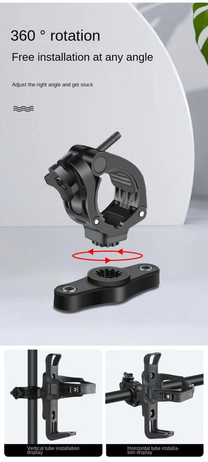 Rotatable Bike Water Bottle Cage – Adjustable Grip Multifunction Cycling Beverage Holder for Mountain, Road & Kids Bikes