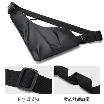 Anti-Theft Triangle Crossbody Bag – Adjustable Strap Casual Chest Bag for Men, Perfect for Outdoor, Travel & Commuting