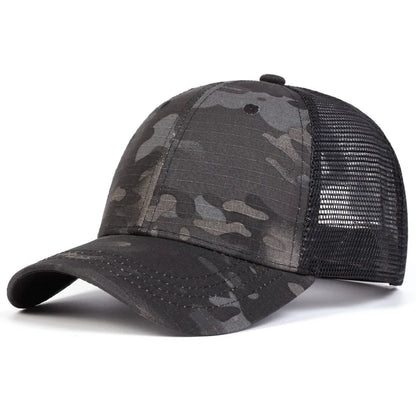 Camouflage Mesh Baseball Cap - Adjustable Outdoor Sun Hat for Men & Women