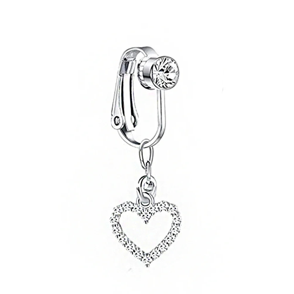 Faux Snake Belly Ring – Fake Clip-On Umbilical Navel Piercing, Belly Button & Cartilage Body Jewelry