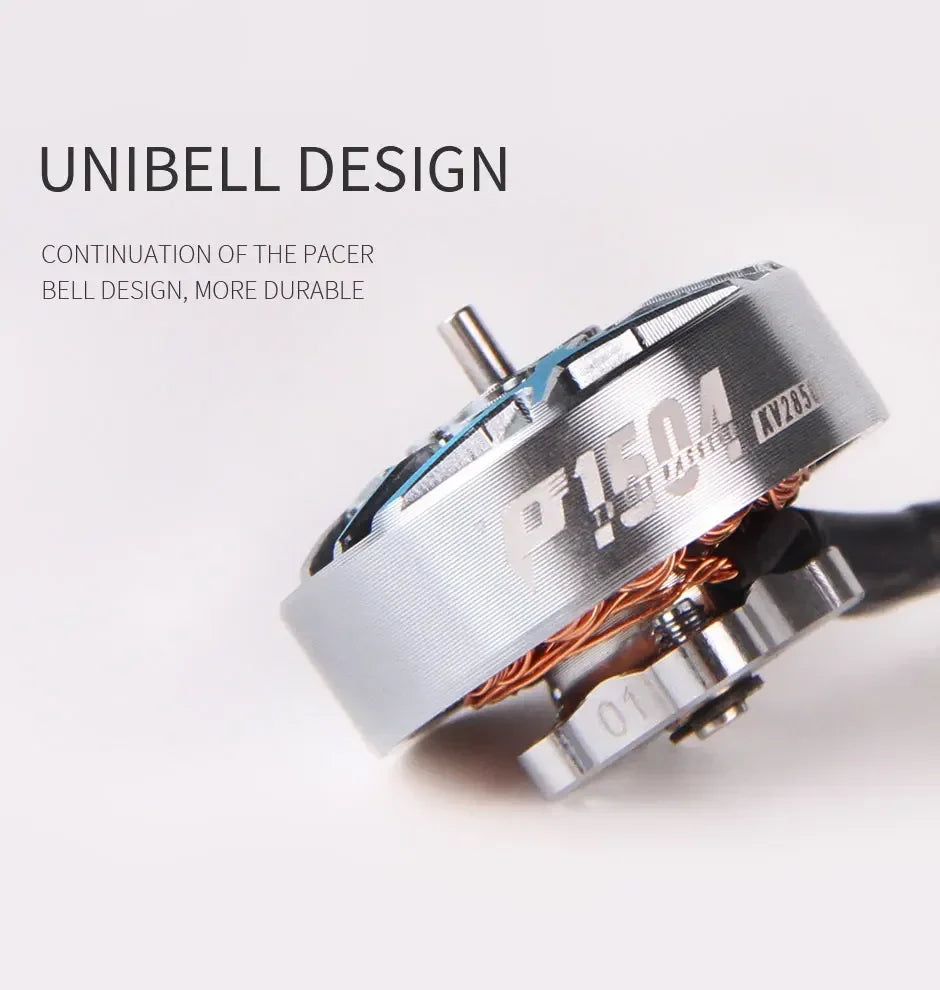 T-Motor P1604 FPV Brushless Motor — KV2850 6S / KV3800 4S, 2mm Shaft for 3.5-Inch Freestyle Sub-250g Racing Drone