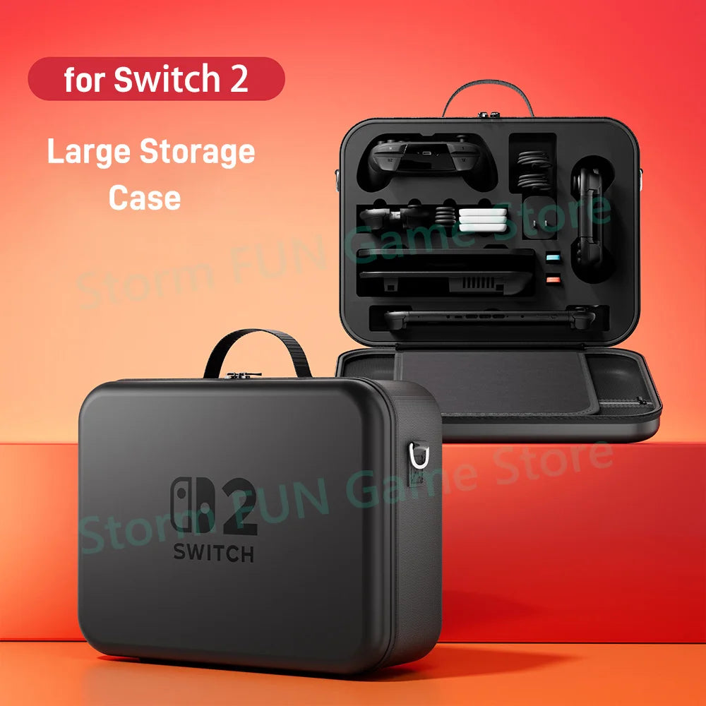 All-in-One 2025 Switch 2 Large Storage Case – Waterproof EVA Hard Carrying Bag for Mario Accessories