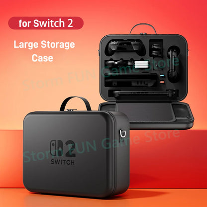 All-in-One 2025 Switch 2 Large Storage Case – Waterproof EVA Hard Carrying Bag for Mario Accessories