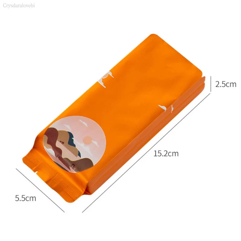 100Pcs Aluminum Foil Tea Bags - Vacuum Heat Seal Food, Coffee & Mylar Packaging Pouches