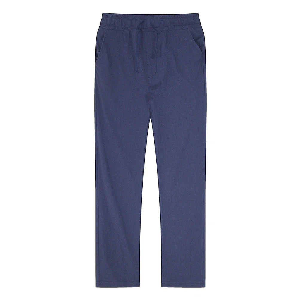 Men's Cotton Linen Pants – Breathable Solid Color Trousers for Autumn, Fitness & Streetwear, S-3XL