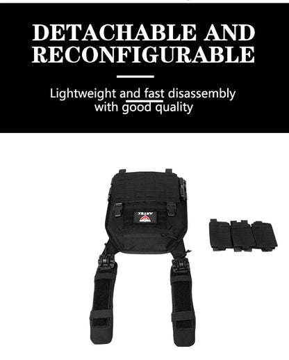 New 6094 Combat Vest – Quick Detachable Light Laser Cut Tactical Gear, Black Airsoft Carrier for Combat Equipment