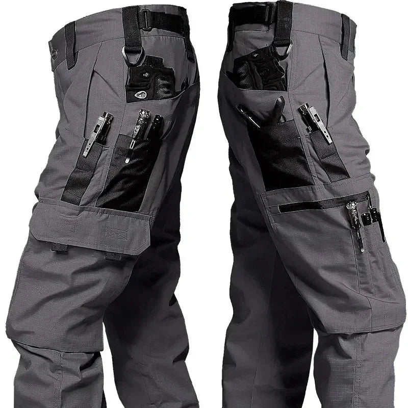 Men's Tactical Work Pants – Waterproof Outdoor Cargo Trousers with Multi-Pockets for Hiking & Workwear