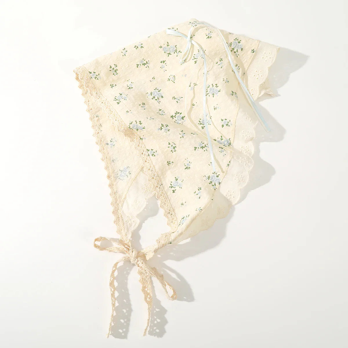 Fabric Printing Triangle Scarf — Flower Turban Bandana Headband for Women Retro Hair Accessories