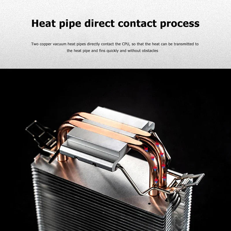 Jonsbo CR1200 CPU Cooler — 2 Heat Pipe Tower with RGB 9cm Fan for Intel LGA115X/775 & AMD AM4
