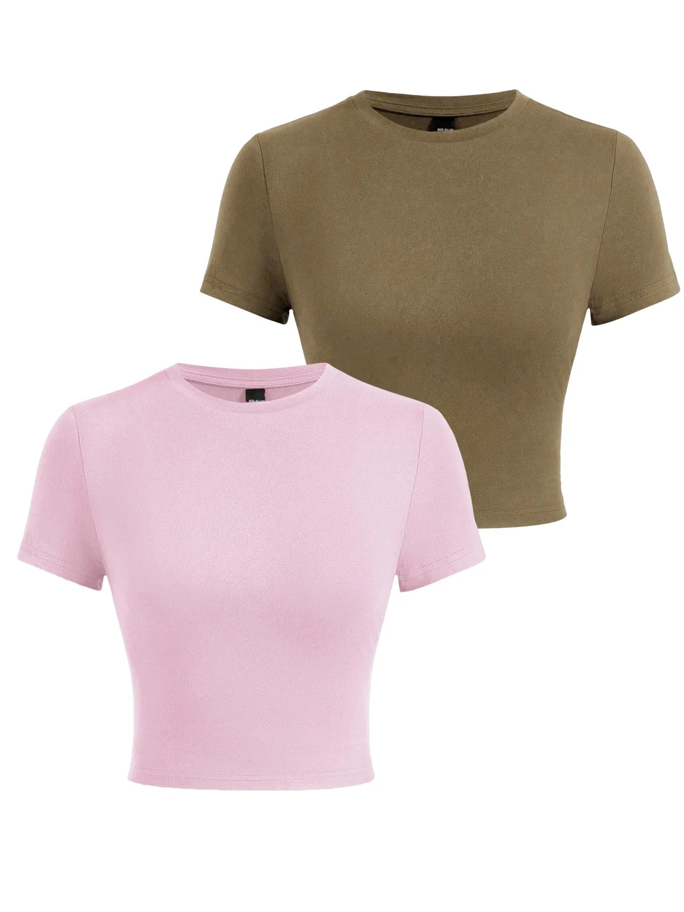 Y2K Women’s Solid Cotton Crop Top – Short Sleeve, High-Elastic O-Neck T-Shirt for Summer Streetwear & Sporty Fashion