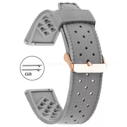 Premium Tropic Silicone Watch Strap – 20mm & 22mm Quick Release Waterproof Rubber Bracelet for Seiko, Oris & Omega
