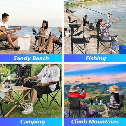 Outdoor Folding Chairs – Metal Camping & Fishing Chairs, Portable Hiking, Picnic, Beach, and Moon Sketching Stools for Tourists