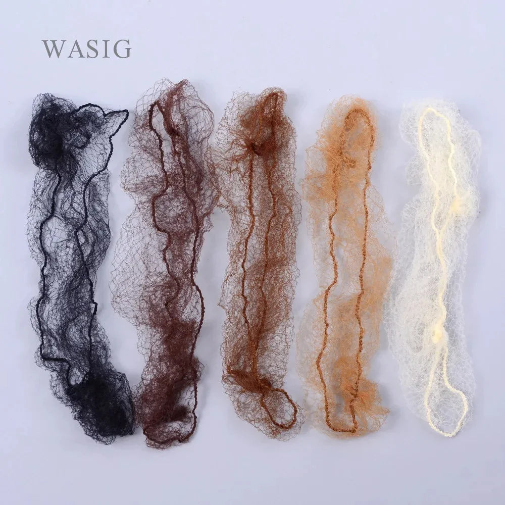 Five-Color Nylon Hairnets – Soft Elastic Invisible Hair Nets, 20PCS/50PCS Sample Pack
