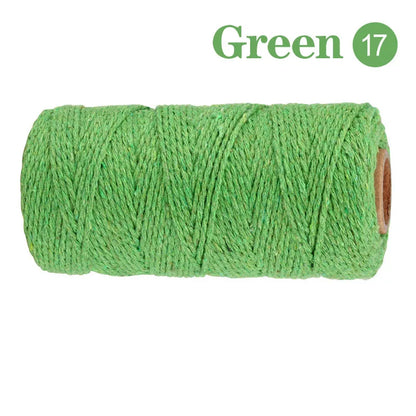 2mm 100M Macrame Cotton Cord – Twine Thread for DIY Crafts, Wall Hangings, Bohemian Wedding & Home Decor