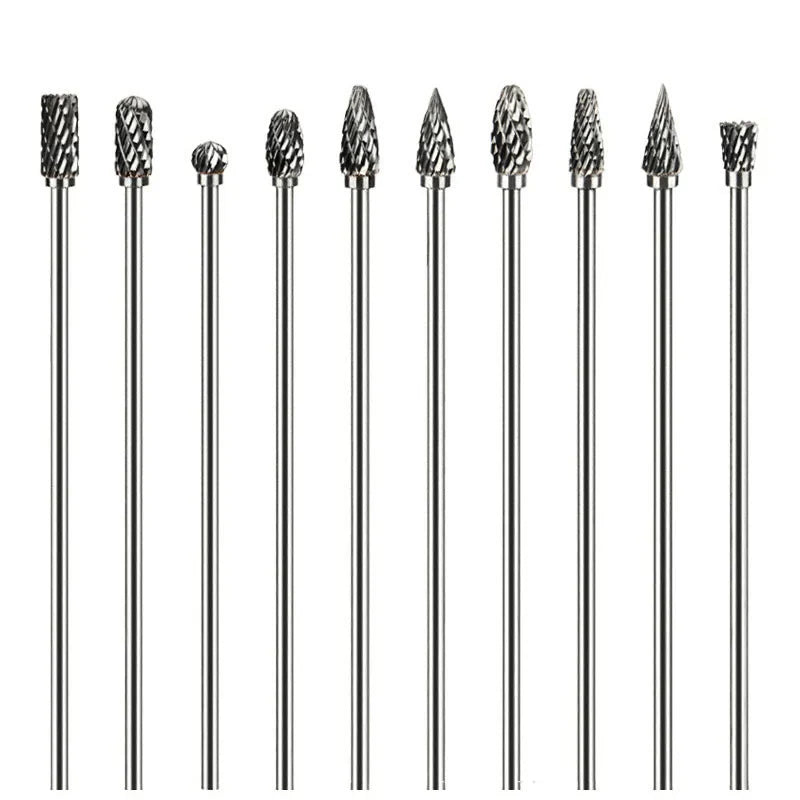 Extra Long 100mm Rotary Rasp File | Carbide Burr Alloy Bits for Metal & Wood Carving | Milling Cutter Drill Abrasive Tool