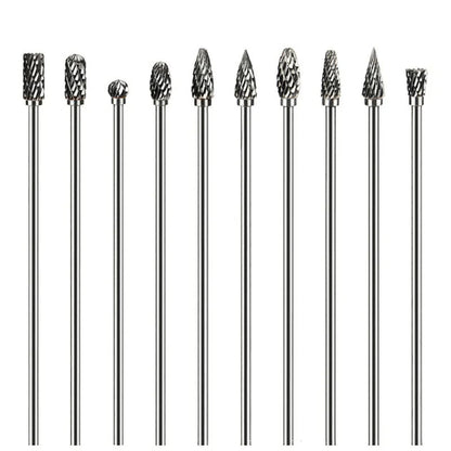 Extra Long 100mm Rotary Rasp File | Carbide Burr Alloy Bits for Metal & Wood Carving | Milling Cutter Drill Abrasive Tool