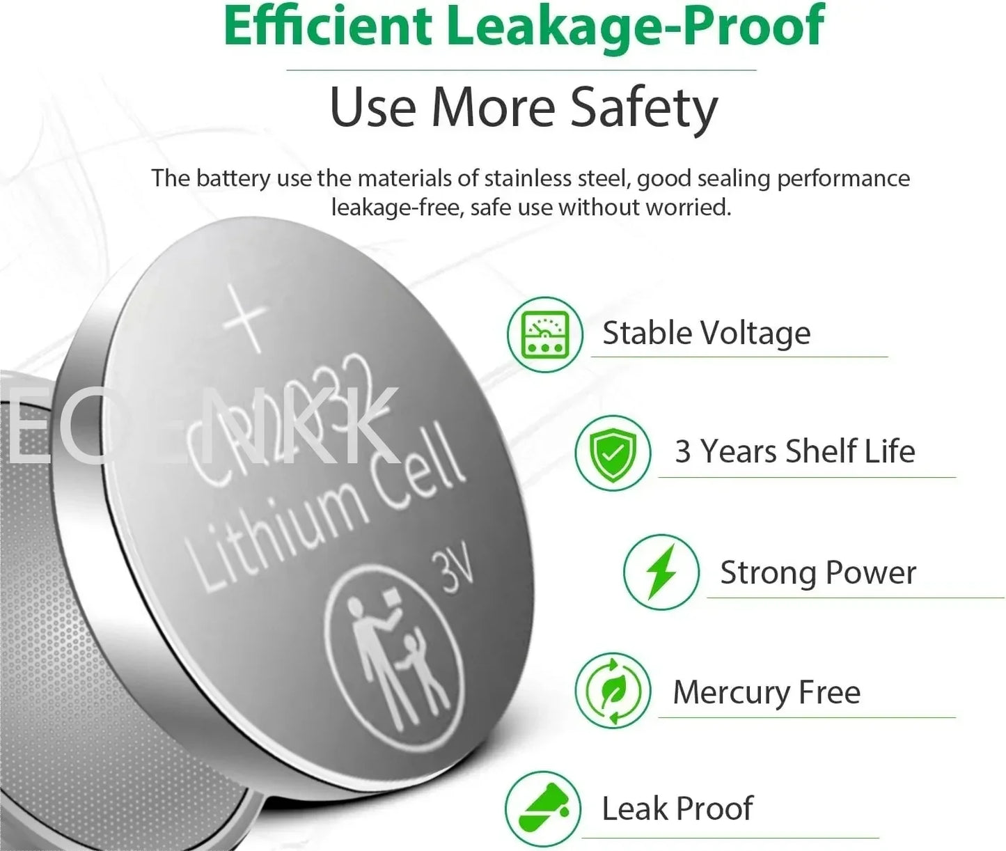 10PCS CR2032 Lithium Batteries – High-Capacity Button Cells for AirTag, Key FOBs, Watches, Calculators & More