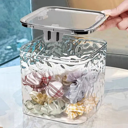 Acrylic Hair Accessories Organizer — Clear Storage Box for Hair Ties, Headbands, and Laundry Pods, Desktop Organizer