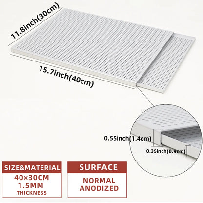 Puff Pastry Baking Tray – Rectangular Perforated Mille Feuille Pan for Oven & Bread