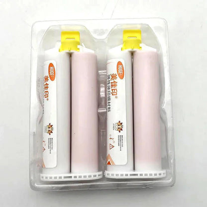Dental Impression Light Body Silicone Rubber 50ml with Elastomeric Mixing Tips – Gum Bite Registration Material