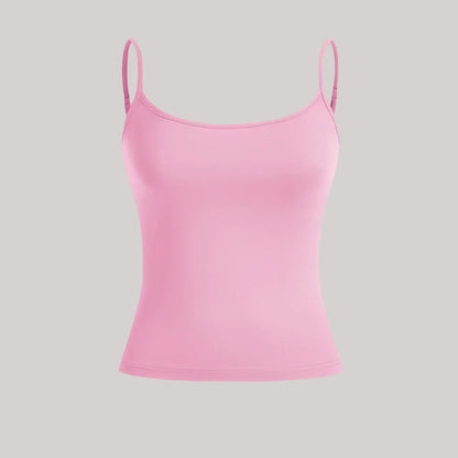Women’s Slim Strap Tank Top – Breathable Summer Sleeveless Casual Top
