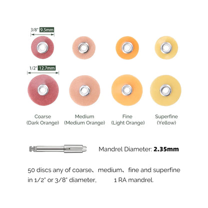 Dental Finishing & Polishing Discs – Superfine, Fine, Medium, Coarse for Composites, Ceramics & Glass Ionomer