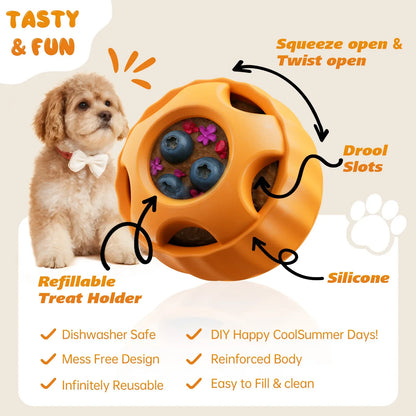 Interactive Silicone Dog Treat Mold Toy – Boredom Relief & Frozen Enrichment Chew Toy for Puppies and Dogs