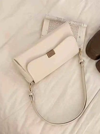 Retro Underarm Bag for Women – New Autumn Winter Fashion, Solid Color PU Leather Handbag, Casual Commuter Single Shoulder Bag